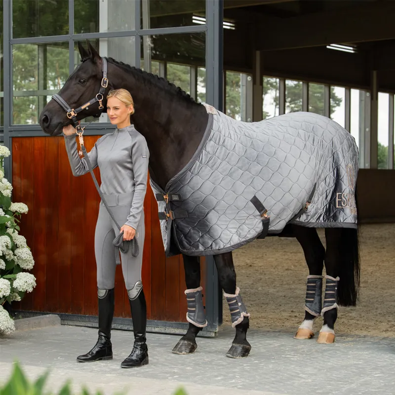 Eskadron Satin Jewel Double Pin Headcollar Heritage AW23 - Basalt Grey-1